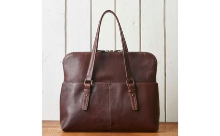 牛革タンニン鞣し　2wayトートバッグ【AZ-024】 ファッション かばん デザイン 機能性 ポケット 国産 使いやすい 好評 軽い上質  チョコブラウン