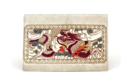 ケース パーソナルホルダー 龍 ワイン 文庫屋大関 ポーチ 通帳ケース 通帳入れ カードケース パスケース  カード  通帳 収納 収納ポーチ 保管ケース 本革 革 皮革 工芸品 工芸 雑貨 和柄 和 日本製 東京