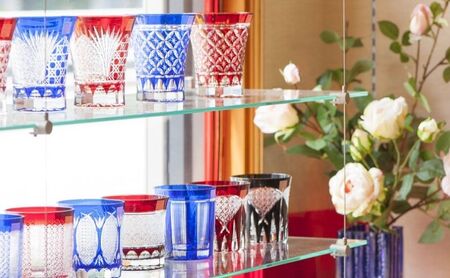 江戸切子 すみだモダン認証品 ミニオールドグラス 菊繋ぎ 紅 ヒロタグラスクラフト 高級 切子 日本酒 赤 ミニグラス グラス ガラス コップ ガラスコップ ぐいのみ 食器 工芸品 伝統工芸 ギフト プレゼント 贈答 贈答品 贈り物 お祝い 退職祝い 東京