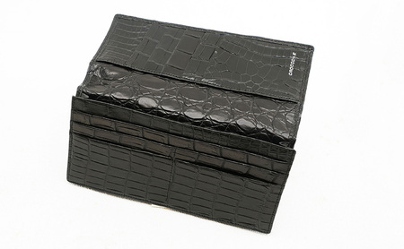 長財布 メンズ ブラック マットクロコ 財布 レザー 革 本革 革製品 クロコダイル クロコダイル財布 クロコ財布 ワニ革 ワニ革財布 レザー財布 メンズ財布 黒財布 お財布 日本製 東京 東京都 墨田区