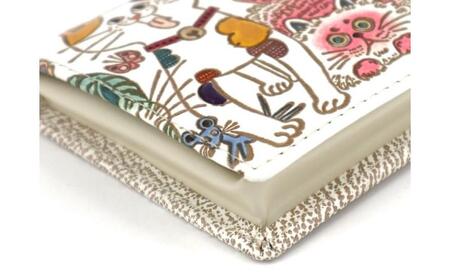 【文庫屋大関】箱まち小銭入れ ネコ集合【皮革工芸品】 革製品 工芸品 民芸品 牛革 財布 小銭入れ 小物入れ お祝い ギフト プレゼント 墨田区 東京都