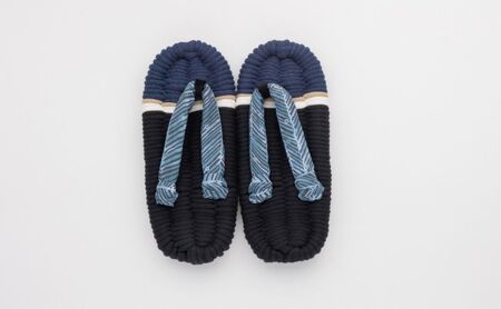 布ぞうり MERI 北斎 神奈川沖浪裏　布草履 室内履き 健康 洗える 墨田区 LL：28cm