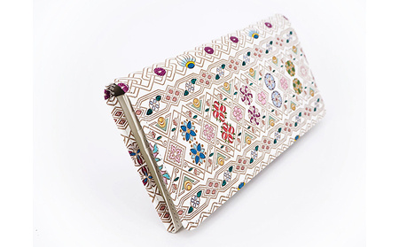 長財布 スッキリ大人の財布 束入れ 花菱 文庫屋大関 お札を折らない 財布 レディース レザー 本革 革 文庫革 薄い スリム 軽量 スリム財布 レディース財布 お財布 札入れ 札束入れ 日本製 和風 花柄 東京 墨田区