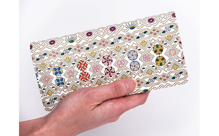 長財布 スッキリ大人の財布 束入れ 花菱 文庫屋大関 お札を折らない 財布 レディース レザー 本革 革 文庫革 薄い スリム 軽量 スリム財布 レディース財布 お財布 札入れ 札束入れ 日本製 和風 花柄 東京 墨田区