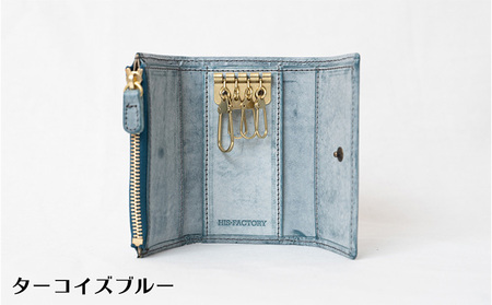 キーケース＆財布 Quattro（クワトロ）ゴースト ファッション小物  ターコイズブルー