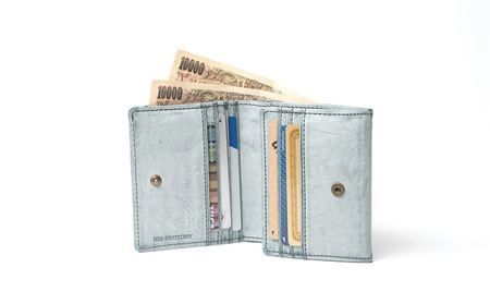 財布 二つ折り Coprire (コプリーレ) ゴースト レディース 二つ折り財布 レザー 革 本革 牛革 革製品 牛革財布 レザー財布 レディース財布 折りたたみ財布 お財布 小銭入れが大きく開く 日本製 東京都 墨田区 クロ