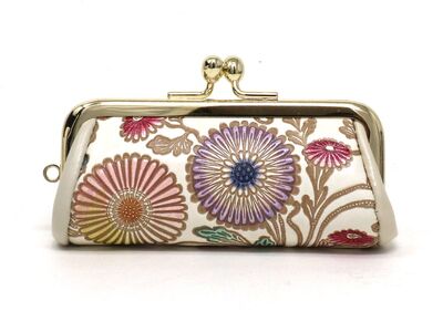 【文庫屋大関】印鑑ケース　更紗菊【皮革工芸品】 ファッション小物 民芸品