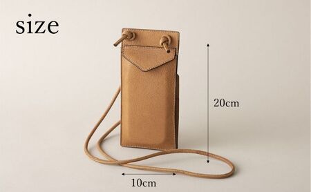 ENVELOPE（野生鹿革のスマートフォン　ミニショルダーバッグ） ファッション かばん トートバッグ 手提げ 着物 帯  BK（ブラック）