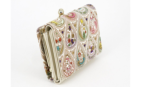 財布 三つ折り ミニ財布 花と猫ミックス 文庫屋大関 三つ折り財布 三つ折りミニ財布 手のひらサイズ 小さい財布 小さい レディース 本革 牛革 革 コンパクト カード 収納 工芸品 雑貨 花 猫 グッズ 日本製 東京