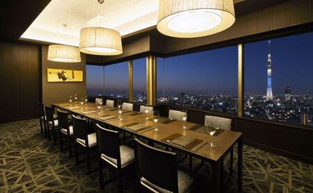 スカイツリー（R）ビューレストラン 簾【ディナーペア券】日本料理「簾会席」＋シャンパン・赤白ワイン各1杯＋東京スカイツリー（R）入場引換券 SKYTREE　入場券 優待券 お食事券 展望 SKYTREE 東京都 墨田区
