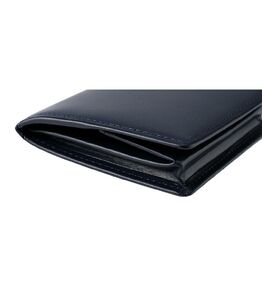 キプリス本革製ボックス小銭入れ　カラー：ネイビー　