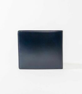 キプリス本革製コードバンｘシラサギレザーカード札入れ　ブラック：ネイビーｘダークブラウン　