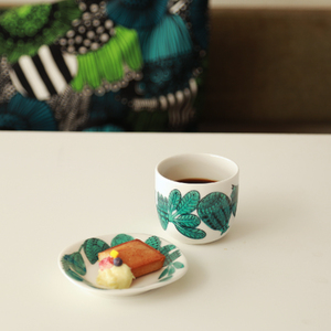 ポトペリー シルクスカップ＆プレート　カラー：クラウングリーン　