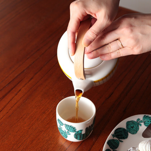 ポトペリー シルクスカップ＆プレート　カラー：クラウングリーン　