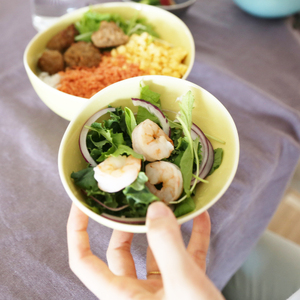 ポトペリー　Vag ペアボウルM　カラー：GREEN＆YELLOW　【kt032-017-1】