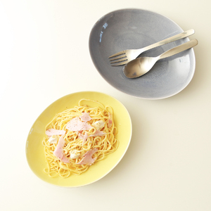 ポトペリー　Vagペアパスタプレート　カラー：Gray×Yellow　【kt032-042-2】
