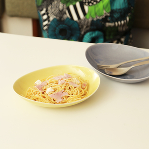 ポトペリー　Vagペアパスタプレート　カラー：Gray×Yellow　【kt032-042-2】