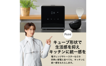 山善 YAMAZEN 炊飯器 4合炊き 4合 一人暮らし キューブ型炊飯器 マイコン式　YJS-CM072(W)  【kt049-043】