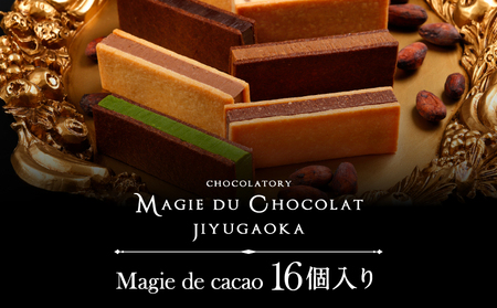 チョコレート専門店 マジドゥショコラ 「マジドカカオ」 16個入り 【チョコレートサンド 濃厚 スイーツ デザート ご褒美 ギフト 贈り物 絶品 洋菓子 人気 予約 チョコ カカオ 大人 子供 手作り お取り寄せ MAGIE DU CHOCOLAT】_0010-006-se4