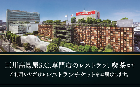 【世田谷区ふるさと納税限定】玉川高島屋S・Cレストランチケット(15,000円分)/ 東京 食事券 お食事券 レストラン ランチ ディナー【高島屋選定品】_0012-1-004-se4