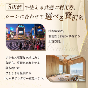 【セルリアンタワー東急ホテル】館内5レストランで使える共通ご利用券（10,000円券×1枚）【011025】