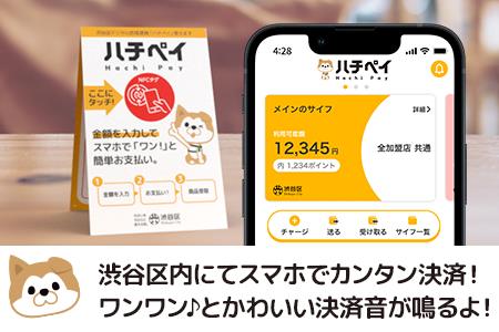渋谷区デジタル地域通貨「ハチペイ」9,000円分