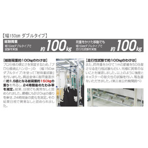  【シリーズ累計100000台突破！】プロ仕様 頑丈ハンガーラック ダブルタイプ・幅120cm_1904000018_00 | ラック ラック