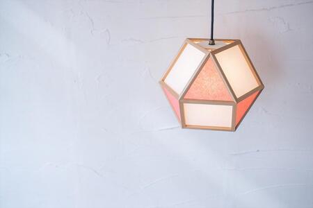 【照明/国産杉】ペンダントライト『的S mato-S』 白×緋 AP830-C