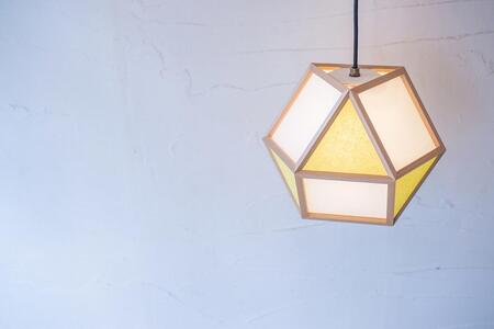 【照明/国産杉】ペンダントライト『的S mato-S』 白×萌葱 AP830-F