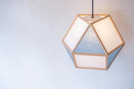 【照明/国産杉】ペンダントライト『的L mato-L』 白×藍 AP831-D