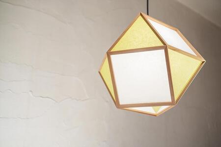 【照明/国産杉】ペンダントライト『的L mato-L』 白×萌葱 AP831-F