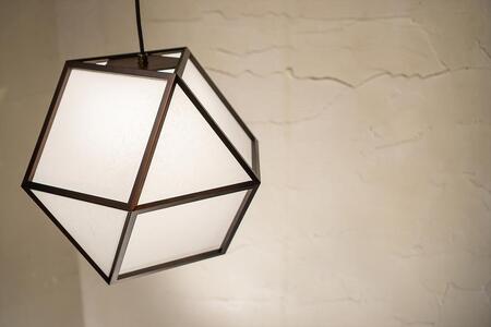 【照明/国産杉】ペンダントライト『的L mato-L』 ブラウン塗装 AP829