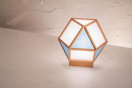 【照明/国産杉】スタンドライト『的 mato』 白×藍 A522-D