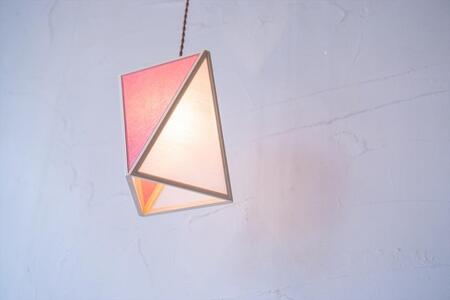 【照明/国産檜】ペンダントライト『彩 sai』 白×緋 AP837-C