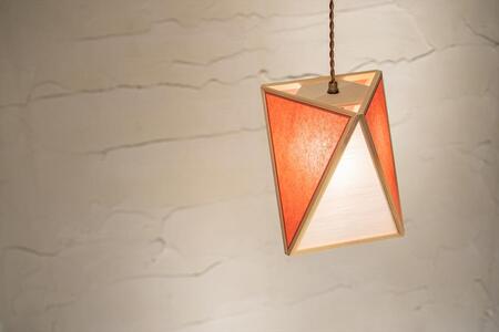 【照明/国産檜】ペンダントライト『彩 sai』 白×緋 AP837-C