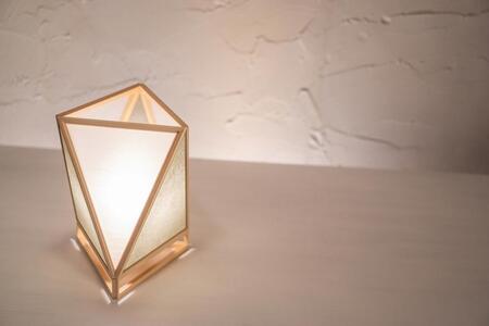 【照明/国産檜】スタンドライト『彩 sai』 白×銀鼠 A527-B