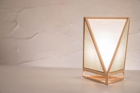 【照明/国産檜】スタンドライト『彩 sai』 白×銀鼠 A527-B