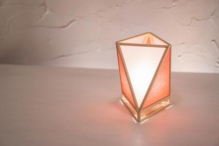 【照明/国産檜】スタンドライト『彩 sai』 白×緋 A527-C