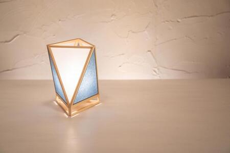 【照明/国産檜】スタンドライト『彩 sai』 白×藍 A527-D