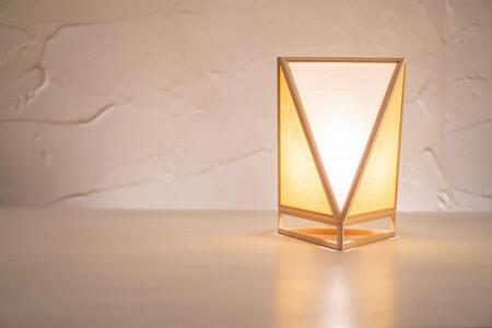 【照明/国産檜】スタンドライト『彩 sai』 白×山吹 A527-E