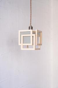 【照明/国産檜】ペンダントライト/CombinationLamp『旬ミニ shun-mini』 白×銀鼠 AP860-B