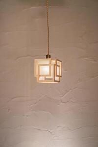 【照明/国産檜】ペンダントライト/CombinationLamp『旬ミニ shun-mini』 白×銀鼠 AP860-B