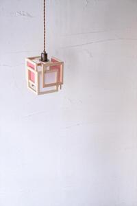 【照明/国産檜】ペンダントライト/CombinationLamp『旬ミニ shun-mini』 白×緋 AP860-C