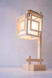 【照明/国産檜】スタンドライト/CombinationLamp『旬ミニ shun-mini』 白×銀鼠 A550-B