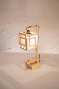 【照明/国産檜】スタンドライト/CombinationLamp『旬ミニ shun-mini』 白×銀鼠 A550-B