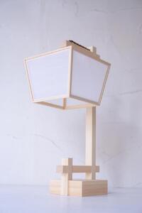 【照明/国産檜】スタンドライト/CombinationLamp『升 shou』 ホワイトフォール A551-A