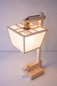 【照明/国産檜】スタンドライト/CombinationLamp『升 shou』 ホワイトフォール A551-A