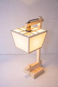 【照明/国産檜】スタンドライト/CombinationLamp『升 shou』 生なり A551-B