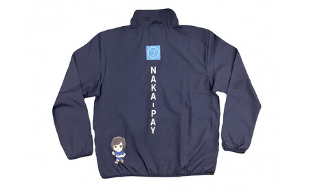ナカペイウィンドブレーカー【Lサイズ ネイビー】