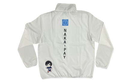 ナカペイウィンドブレーカー【Lサイズ ホワイト】